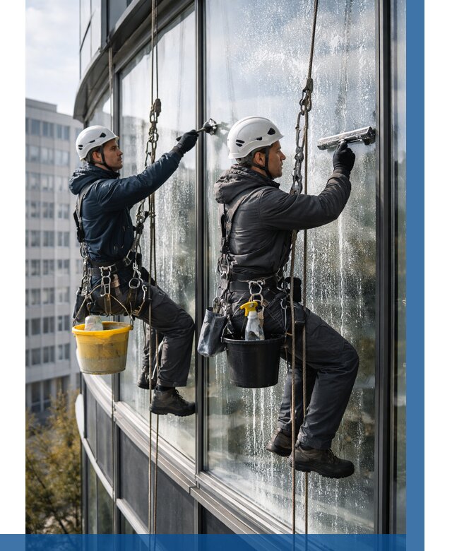 Мойка панорамных окон в Ногинске от 355 р. заказать у ВЫСОТНИК-Нгн