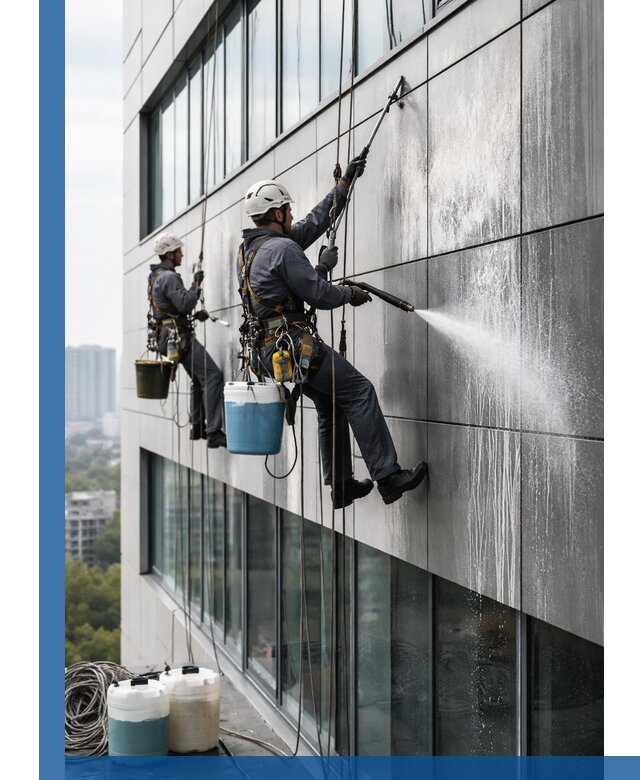 Профессиональная мойка вентилируемых фасадов в Ногинске