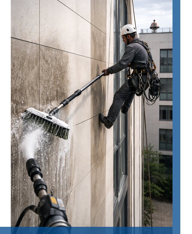 Мойка фасада из керамогранита в Ногинске от 304 р. | ВЫСОТНИК-Нгн