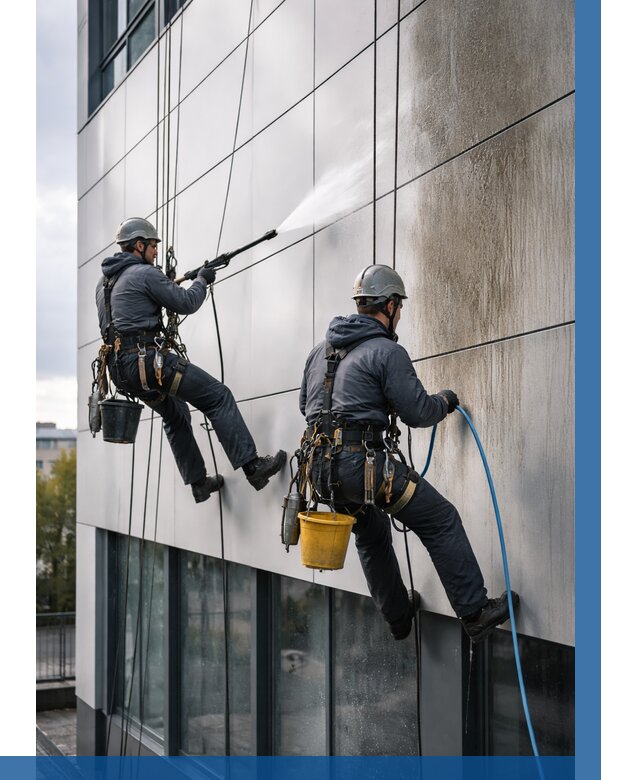 Мойка фасада из композита в Ногинске по цене от 304 р. | ВЫСОТНИК-Нгн