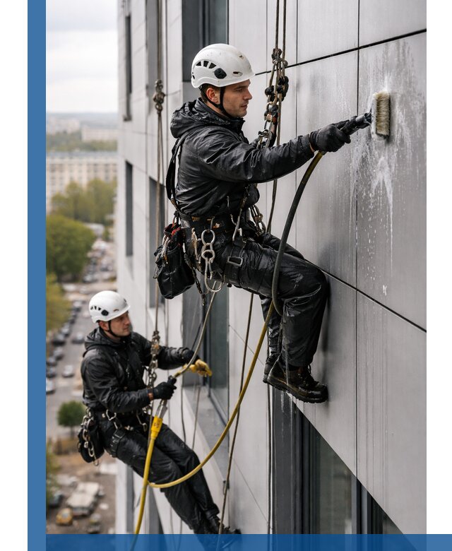 Профессиональная мойка фасада из композита в Ногинске