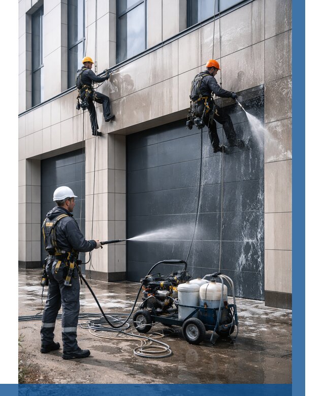 Послестроительная мойка фасада в Ногинске от 304 р. | ВЫСОТНИК-Нгн