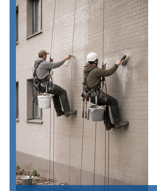 Удаление высолов с фасада зданий в Ногинске без повреждений и следов