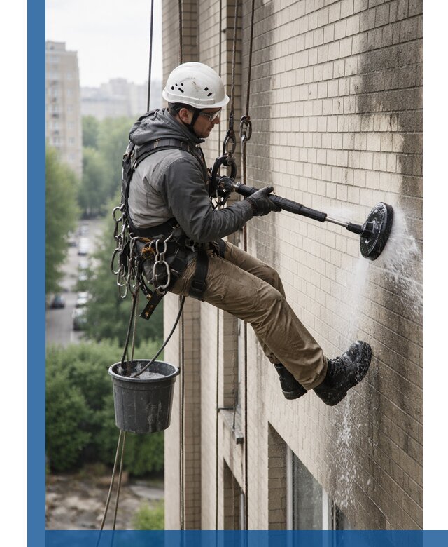 Очистка фасада от копоти в Ногинске профессионально и безопасно