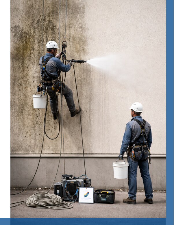 Очистка фасада от плесени в Ногинске от 304 р. | ВЫСОТНИК-Нгн