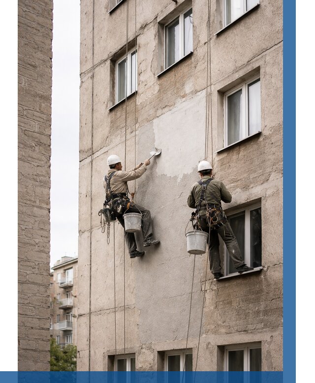 Косметический ремонт фасада в Ногинске от 1114 р. | ВЫСОТНИК-Нгн