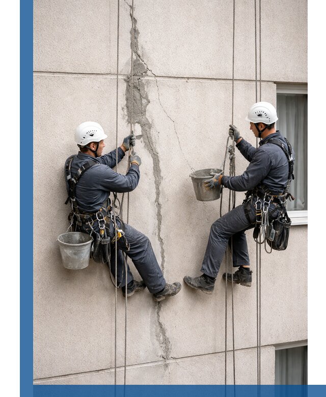 Заделка трещин на фасаде в Ногинске с гарантийным ремонтом