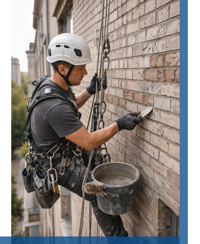 Ремонт кирпичной кладки фасада в Ногинске от 1824 р. | ВЫСОТНИК-Нгн