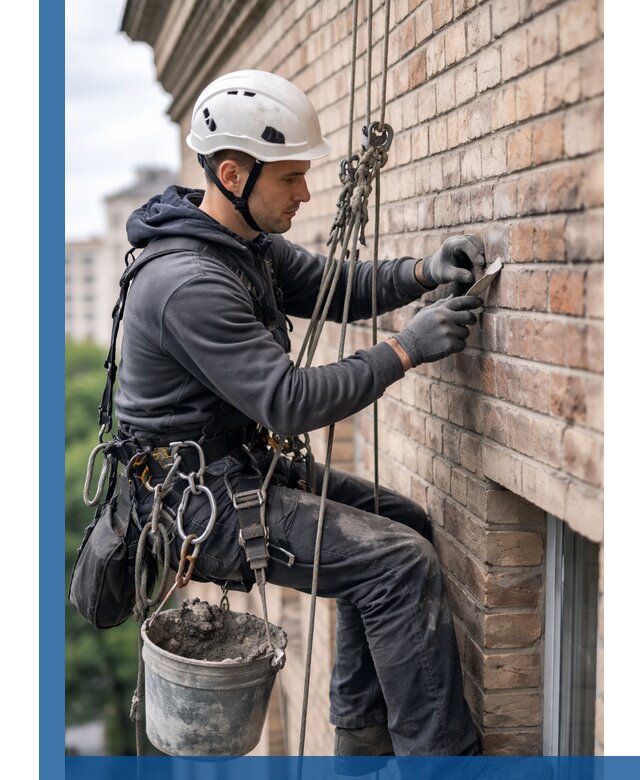 Качественный ремонт кирпичной кладки фасада в Ногинске с гарантией