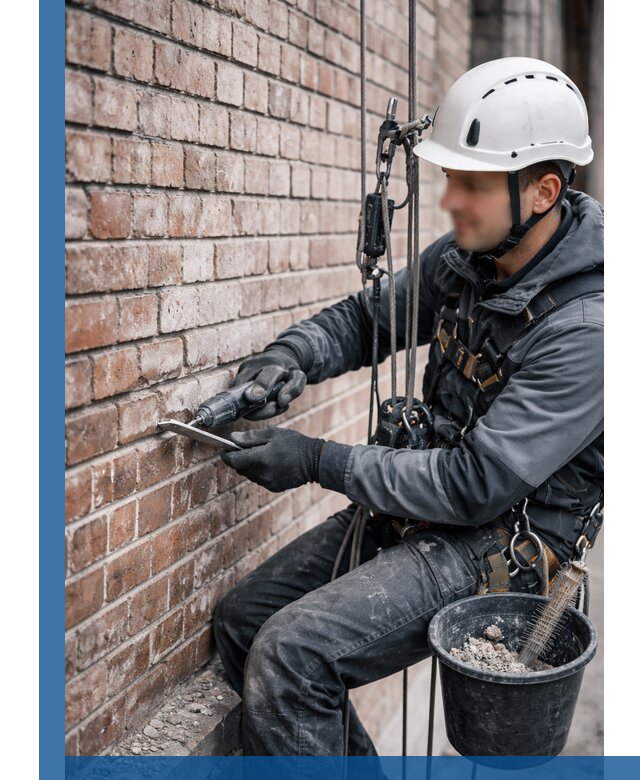 Расшивка кирпичных швов фасадов и стен, ремонт в Ногинске