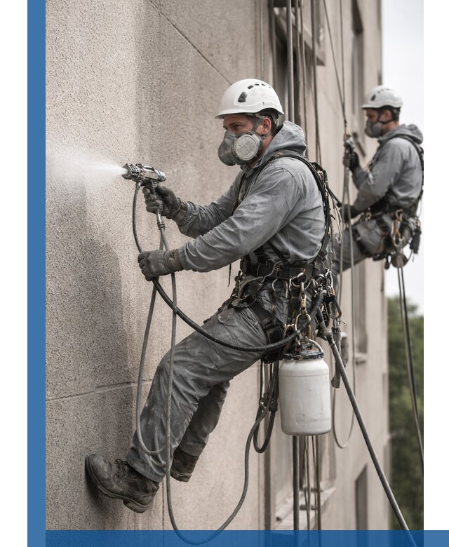 Безвоздушная покраска фасадов зданий в Ногинске профессионально