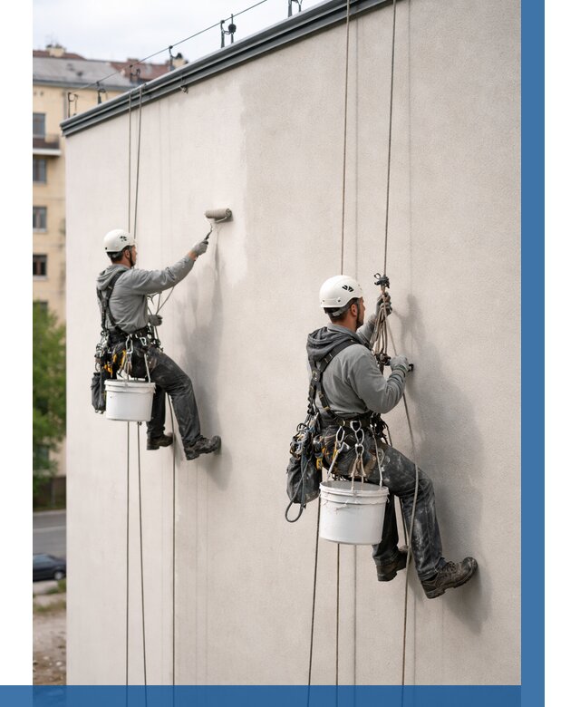 Покраска оштукатуренного фасада в Ногинске от 324 р. | ВЫСОТНИК-Нгн