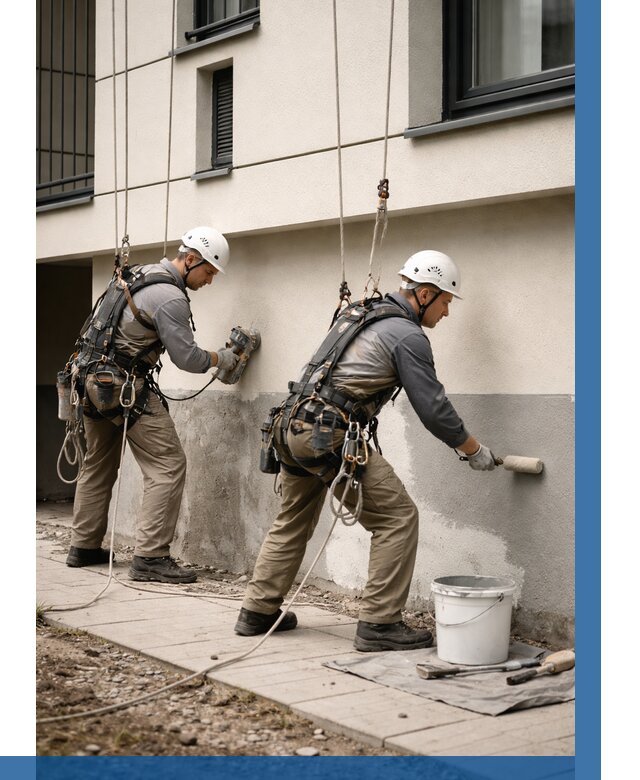 Окраска цоколя здания в Ногинске от 456 р. под ключ | ВЫСОТНИК-Нгн