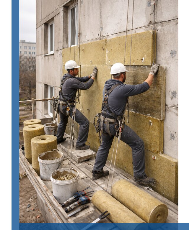 Утепление фасада минватой в Ногинске под ключ с гарантией