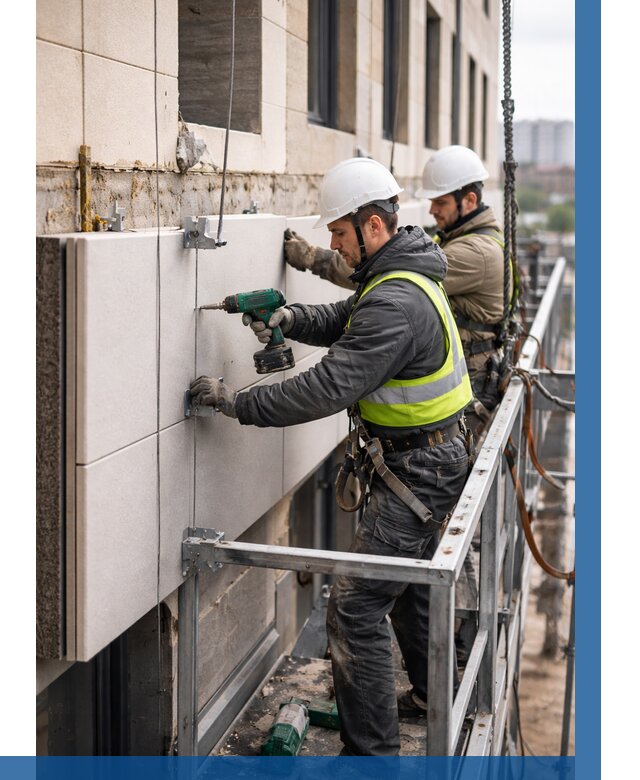 Монтаж фасадных термопанелей в Ногинске от 1520 р. | ВЫСОТНИК-Нгн