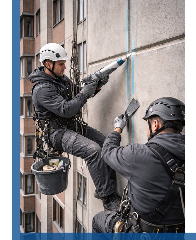Вторичная герметизация швов фасада и кровли в Ногинске