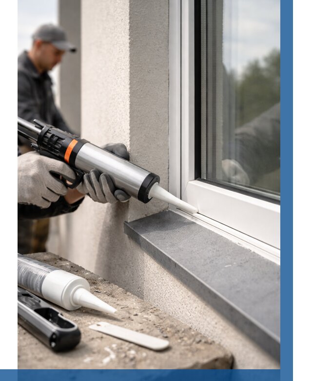 Герметизация монтажных швов окон в Ногинске от 659 р. | ВЫСОТНИК-Нгн