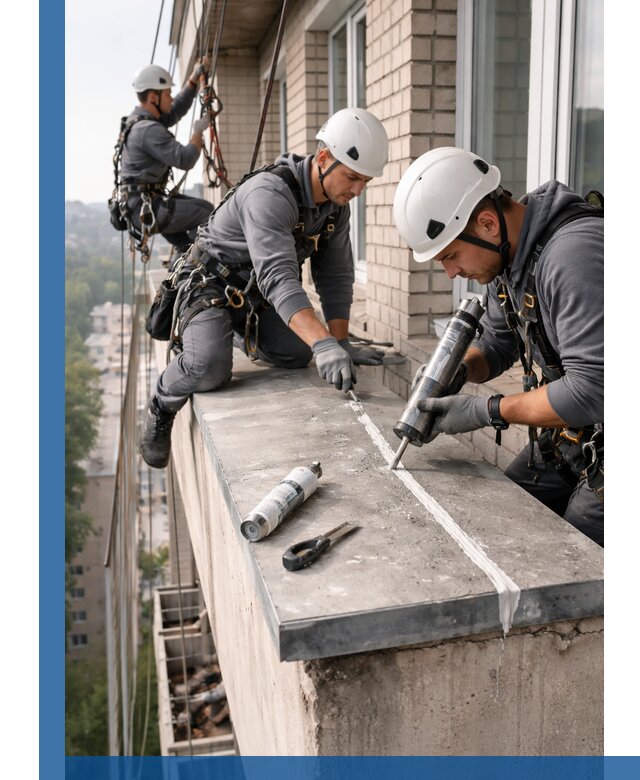 Герметизация балконного козырька в Ногинске профессионально