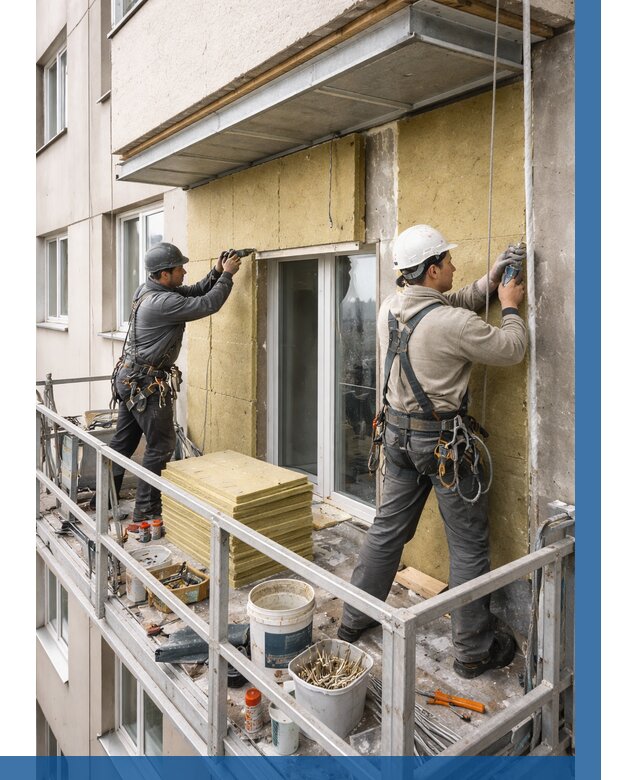 Утепление балкона снаружи в Ногинске от 1621 р. под ключ ВЫСОТНИК-Нгн