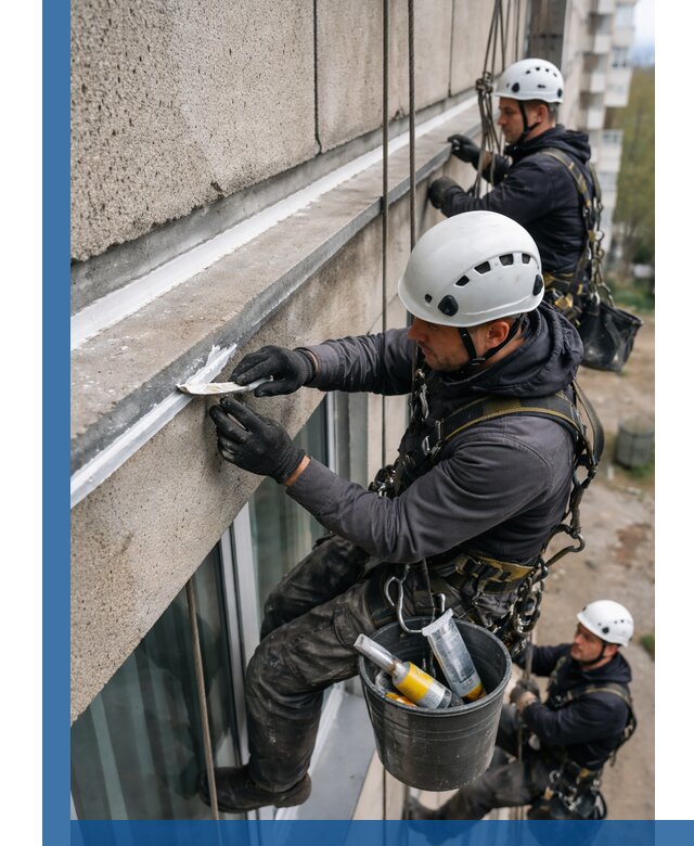 Герметизация примыкания балкона в Ногинске под ключ с гарантией