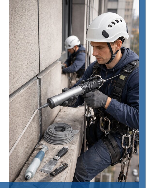 Герметизация деформационных швов фасада в Ногинске от 709 | ВЫСОТНИК-Нгн