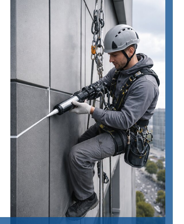 Герметизация стыков фасадных панелей в Ногинске от 6585 р.| ВЫСОТНИК-Нгн