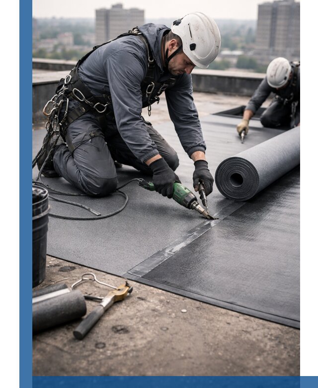 Ремонт мягкой кровли в Ногинске с выездом промальпинистов