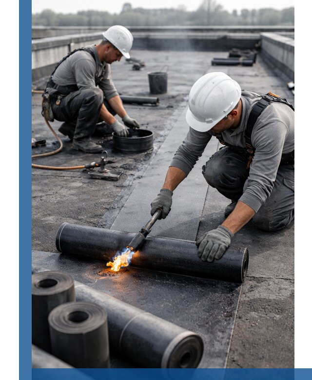 Ремонт рулонной кровли в Ногинске герметизация и восстановление