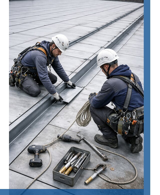 Ремонт фальцевой кровли в Ногинске от 709 р. | ВЫСОТНИК-Нгн