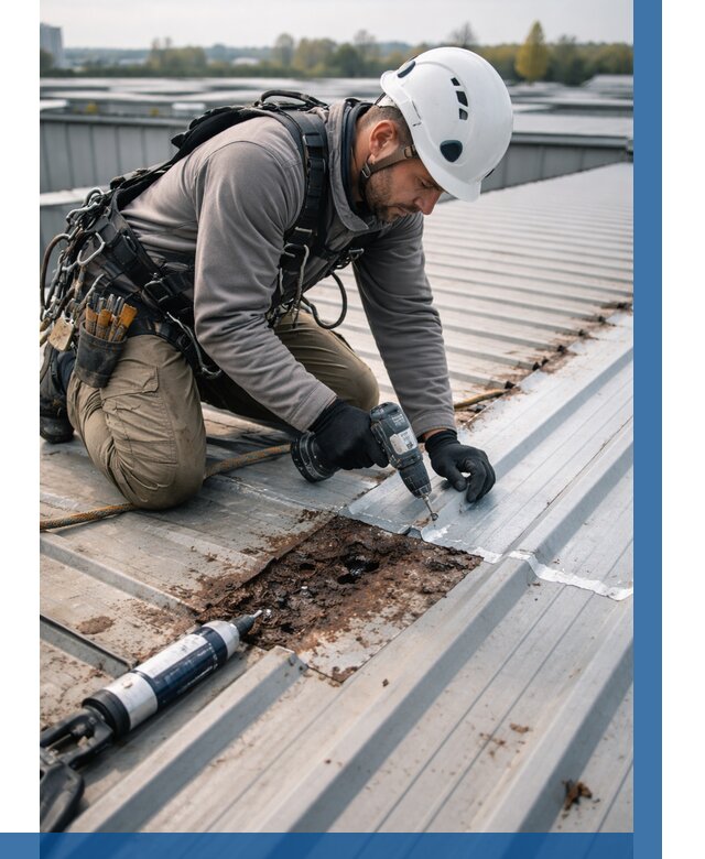 Ремонт профнастила на кровле в Ногинске от 709 р. | ВЫСОТНИК-Нгн