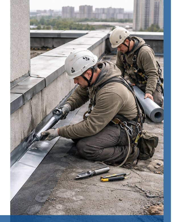 Ремонт кровельных примыканий в Ногинске от 1216 р. | ВЫСОТНИК-Нгн