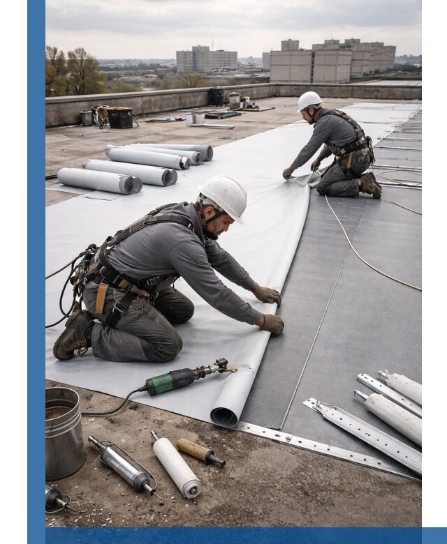 Монтаж мембранной кровли в Ногинске для промышленных зданий