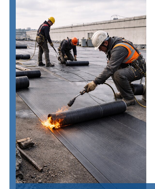 Монтаж наплавляемой кровли в Ногинске профессионально