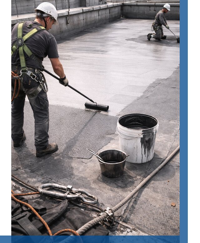 Гидроизоляция кровли жидкой резиной в Ногинске от 507 р. | ВЫСОТНИК-Нгн