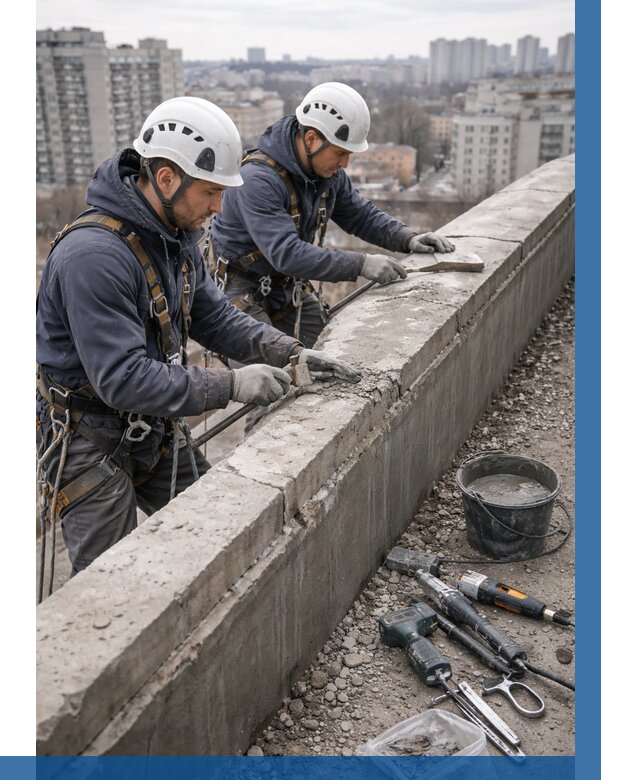 Ремонт парапета на кровле в Ногинске от 1520 р. | ВЫСОТНИК-Нгн