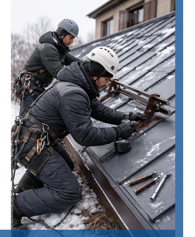 Монтаж снегозадержателей в Ногинске от 456 р. | ВЫСОТНИК-Нгн