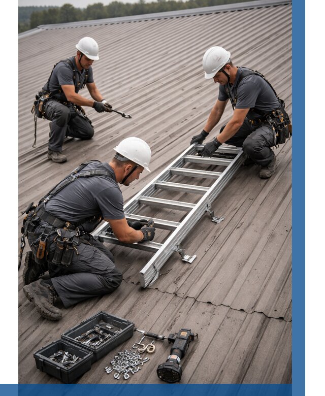 Монтаж кровельной лестницы в Ногинске от 4559 р. | ВЫСОТНИК-Нгн