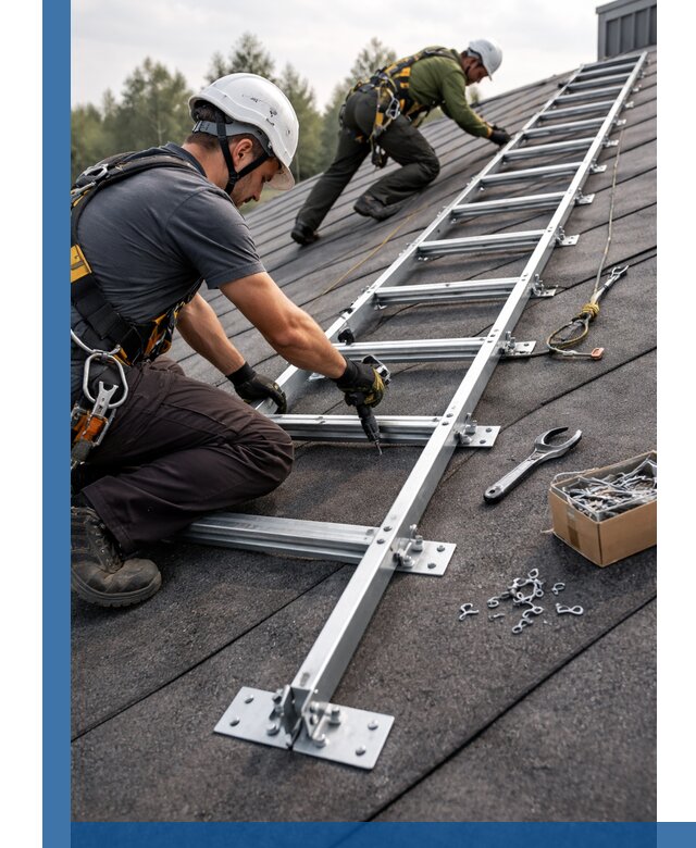 Профессиональный монтаж кровельной лестницы в Ногинске под ключ