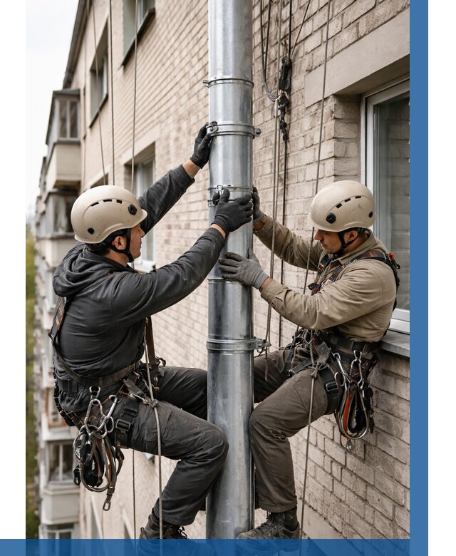 Замена водосточных труб в Ногинске от 6585 р. | ВЫСОТНИК-Нгн