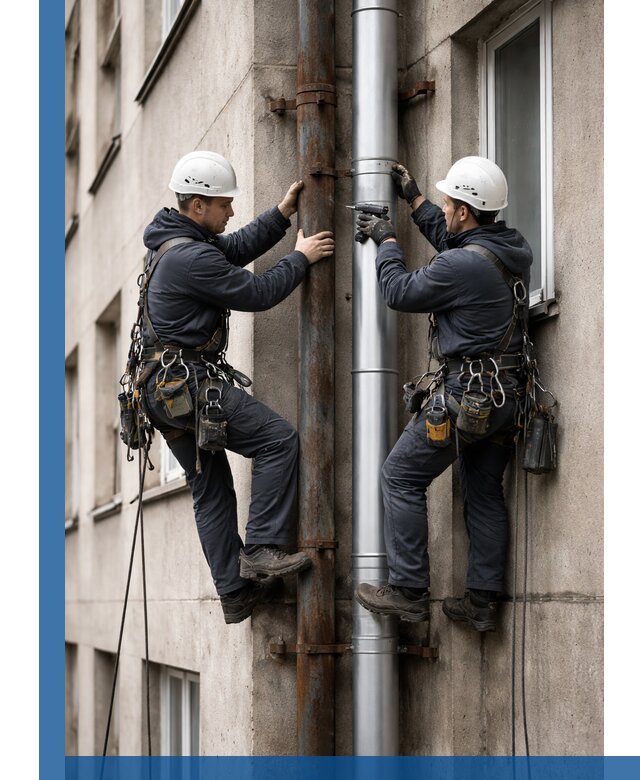 Замена водосточных труб в Ногинске: монтаж и демонтаж под ключ