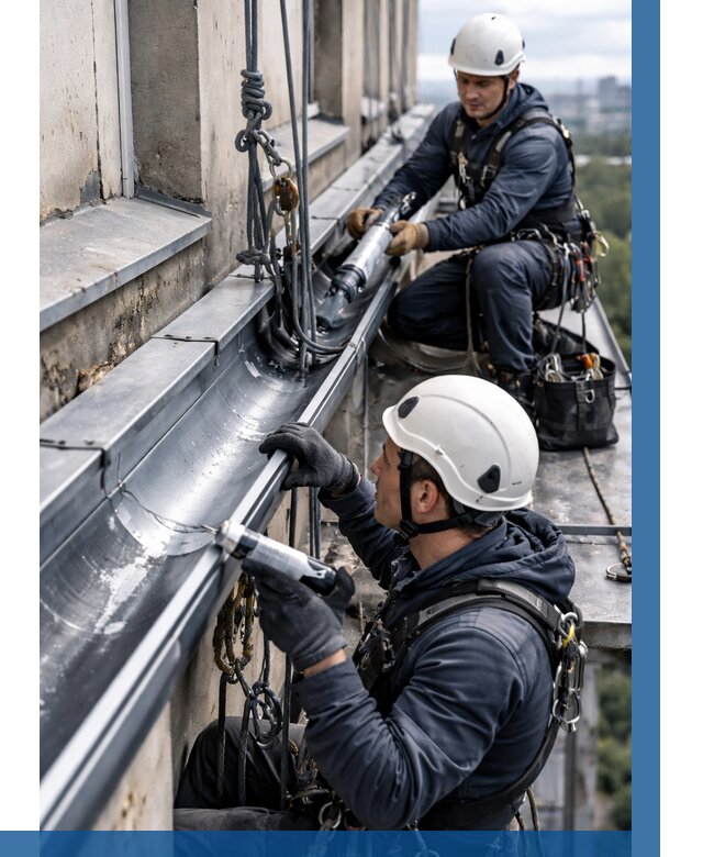 Ремонт водосточных желобов в Ногинске от 6585 р. | ВЫСОТНИК-Нгн