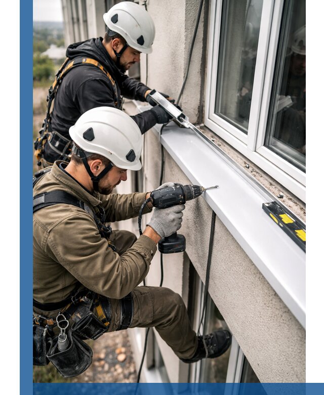 Профессиональный монтаж оконных отливов и отведения воды в Ногинске