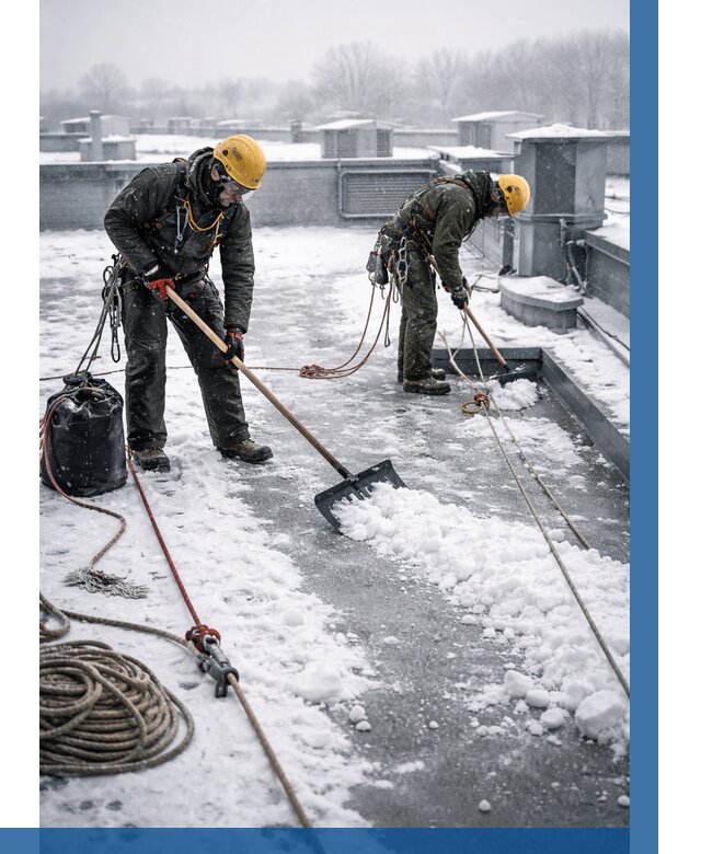 Очистка крыши от снега в Ногинске от 7598 р. | ВЫСОТНИК-Нгн