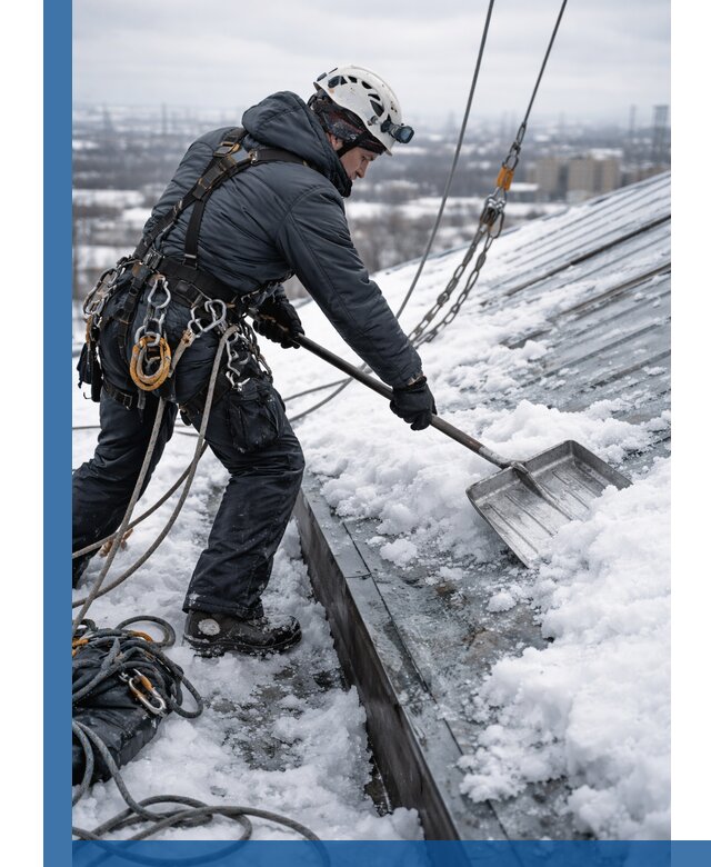 Профессиональная очистка кровли от снега и наледи в Ногинске