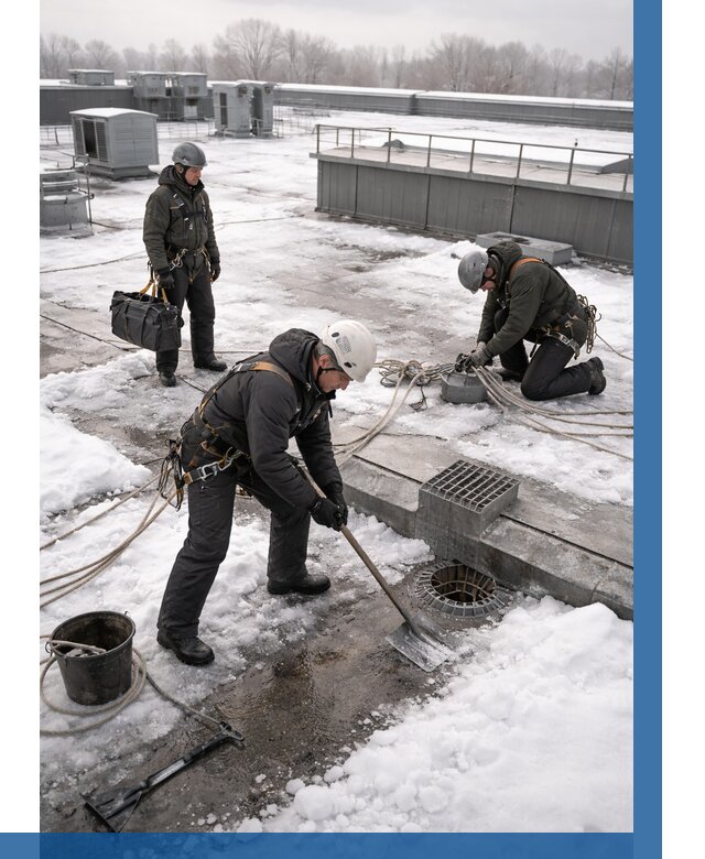 Абонентское обслуживание кровли зимой в Ногинске от 8105 р. | ВЫСОТНИК-Нгн