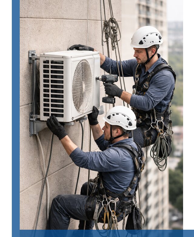 Монтаж внешнего блока кондиционера в Ногинске установка и крепление