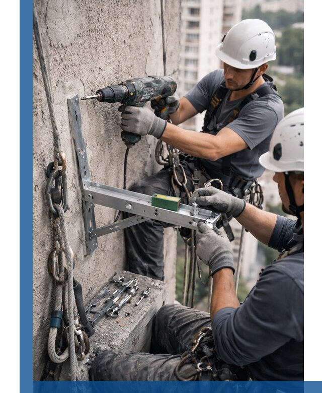 Установка кронштейнов кондиционера и крепежа в Ногинске