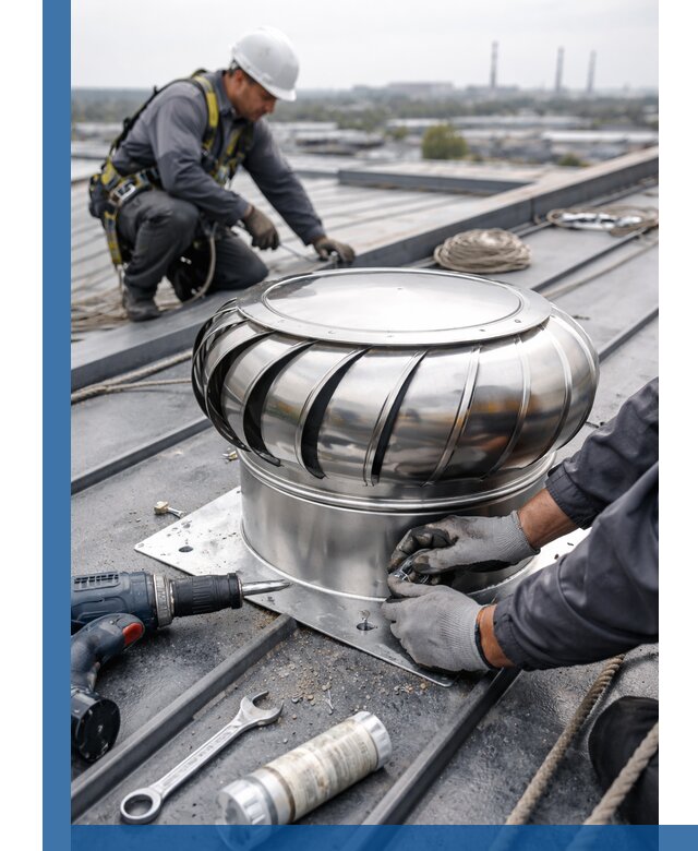 Установка дефлекторов на кровле в Ногинске профессионально