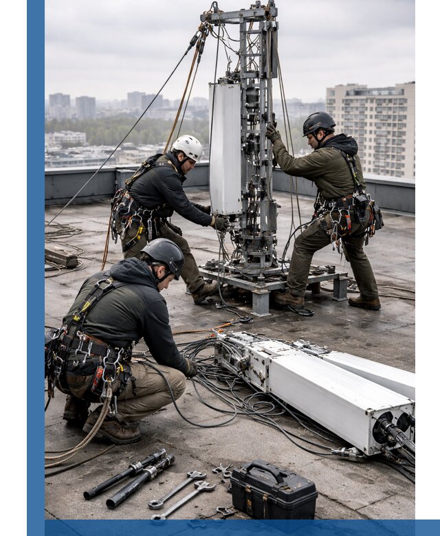 Демонтаж антенн на крыше зданий в Ногинске с гарантией