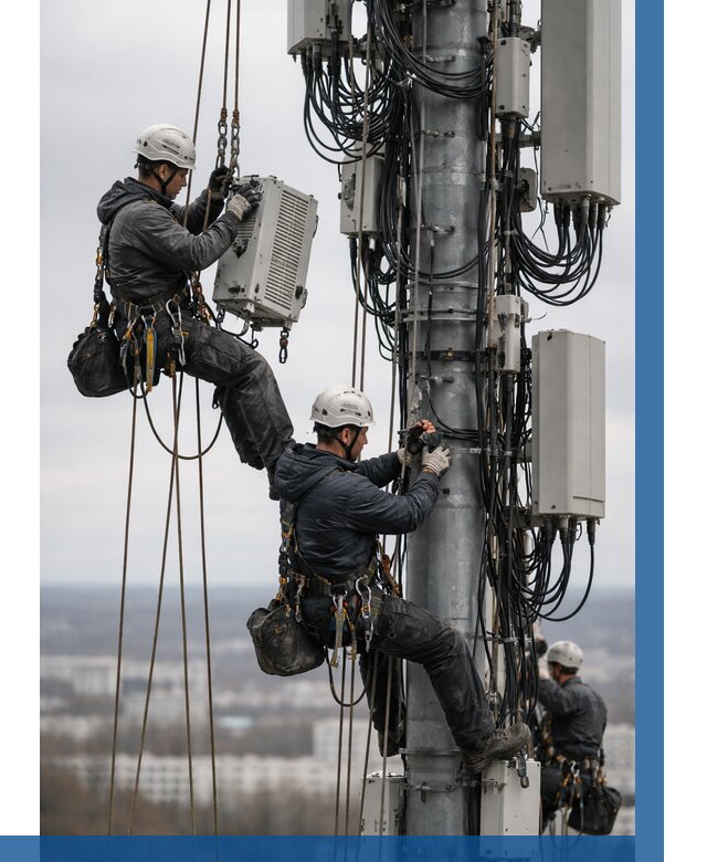 Монтаж оборудования связи на мачте в Ногинске от 7598 р. | ВЫСОТНИК-Нгн